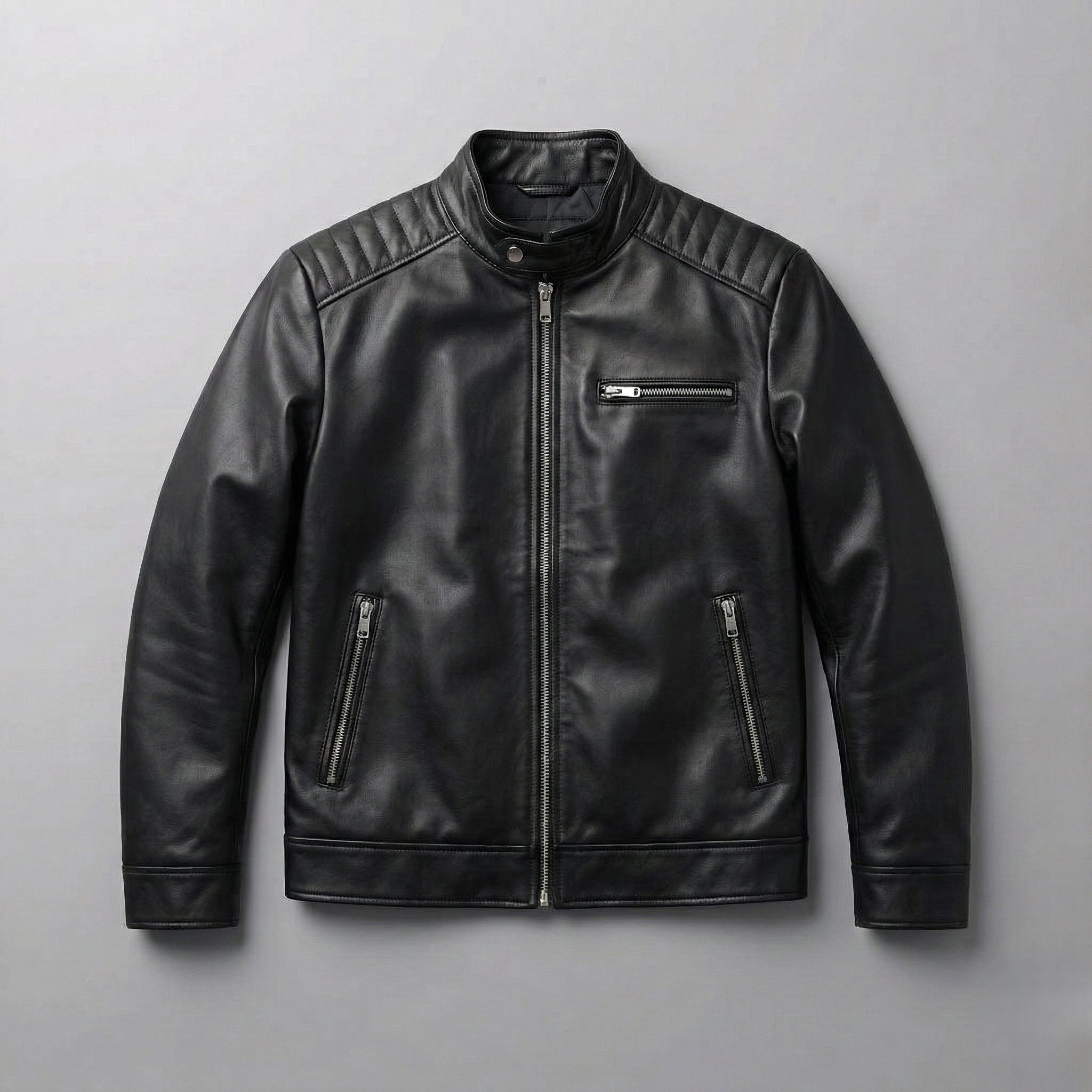 Klaev Black Lambskin Leather Jacket: premium men's leather jacket online in Pakistan