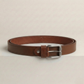 Klaev Brown Dotted Leather Belt: single-piece cow leather with dotted edge detail