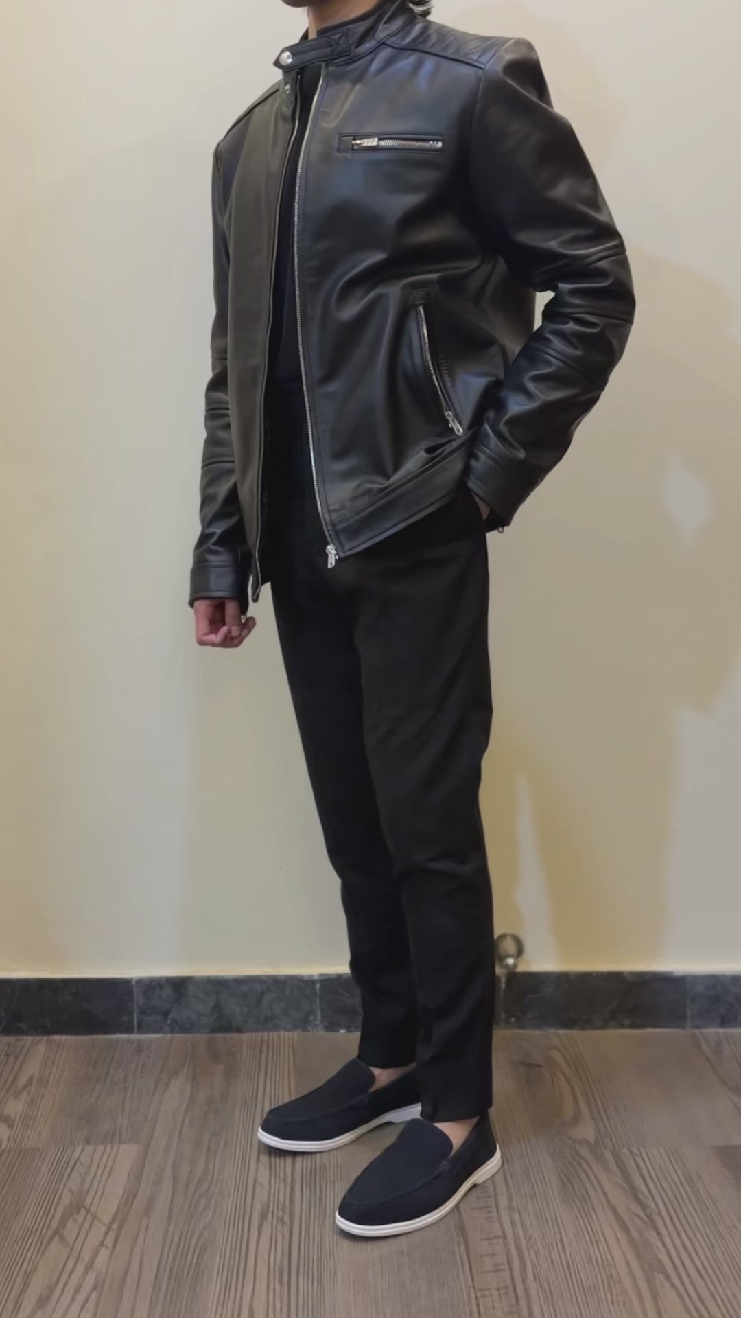 Black Lambskin Leather Jacket